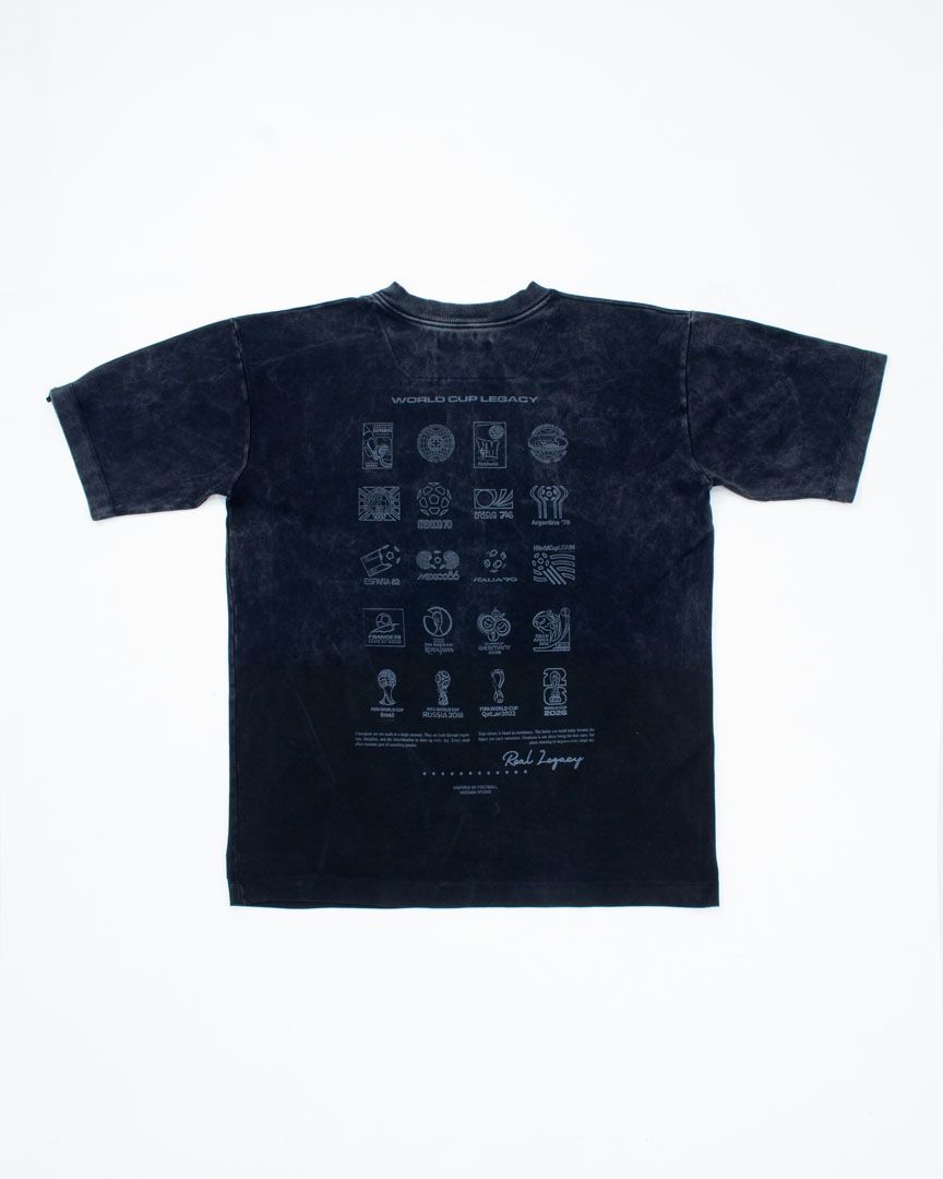 camiseta mundial acid wash negra 