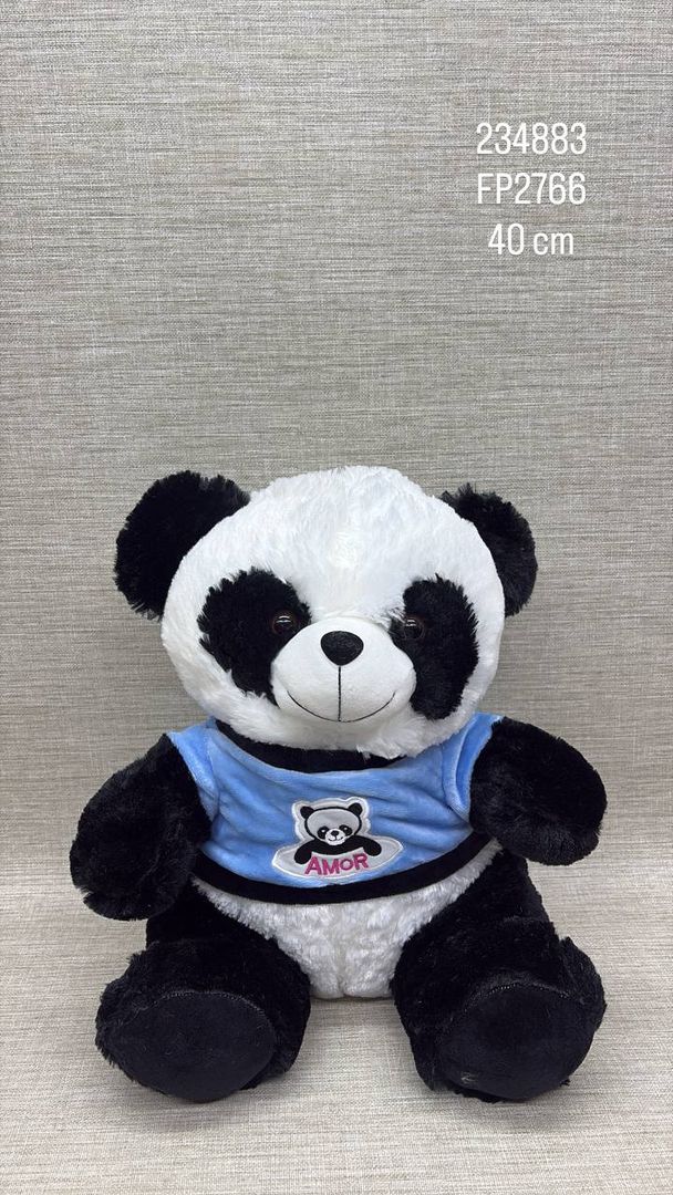 PANDA CON BUZO AZUL 40 CM
