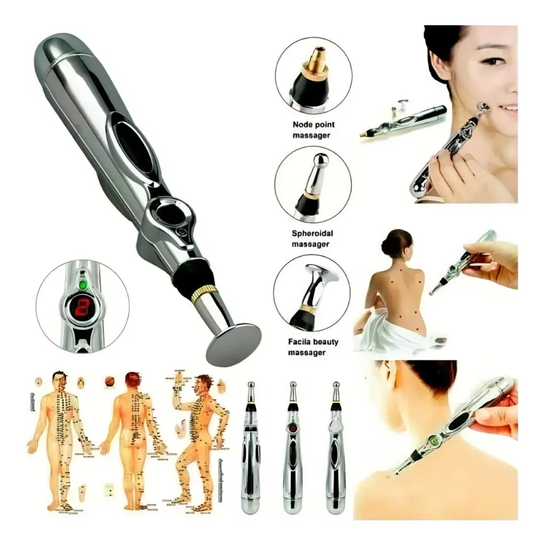 Lápiz Acupuntura Electrónico PEN DF-618 3 Cabezales Pantalla Digital