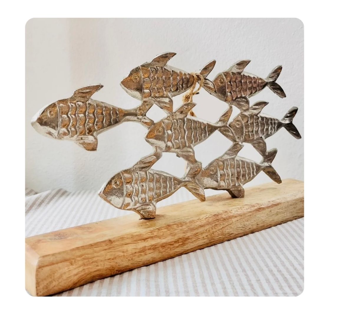 Adorno Peces Madera y Metal VENDIDO 