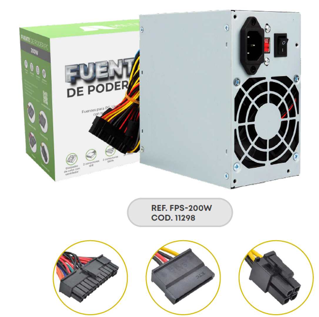 FUENTE DE PODER 200W 50CMS