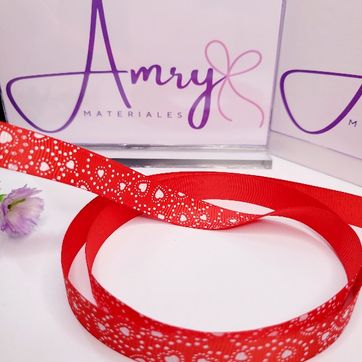 Imagen del producto Estam. 1.5cm Faya Estampada Rojo