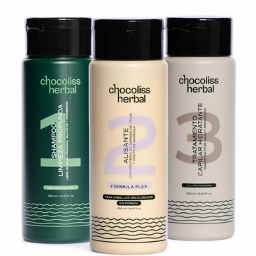 Imagen del producto Kit de 250ml Alisante fórmula plex - Cabello decolorados