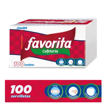 Imagen del producto E. SERVILLETA FAVORITA CAFETERIA X 100 UND
