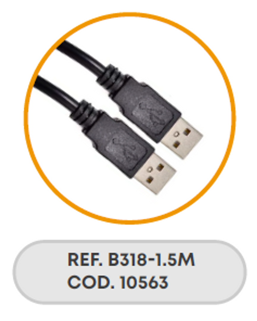 EXTENSIÓN USB MACHO MACHO 1.5MTS
