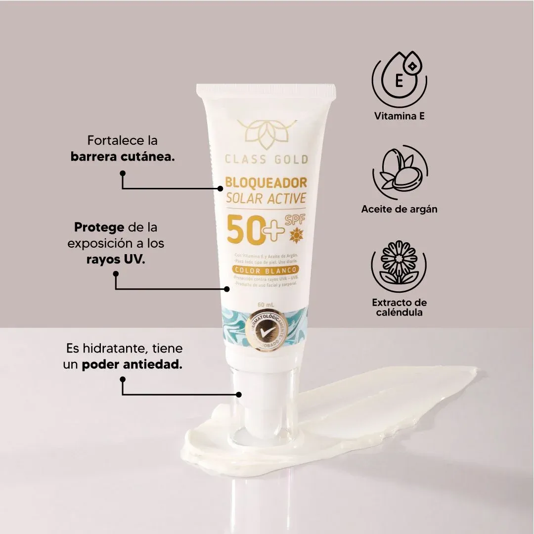 Bloqueador facial color blanco 