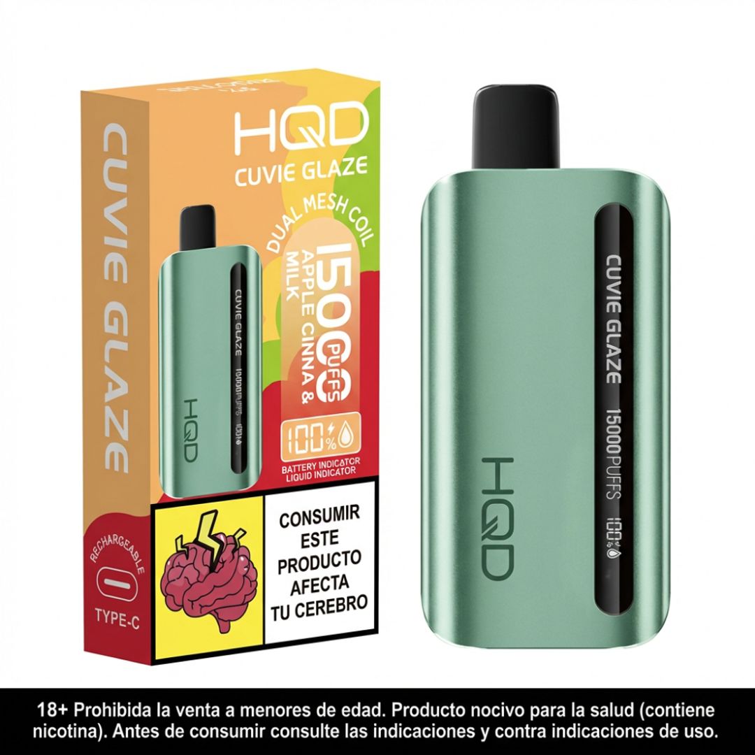 HQD Glaze Apple Cinna and Milk 15.000 Puffs