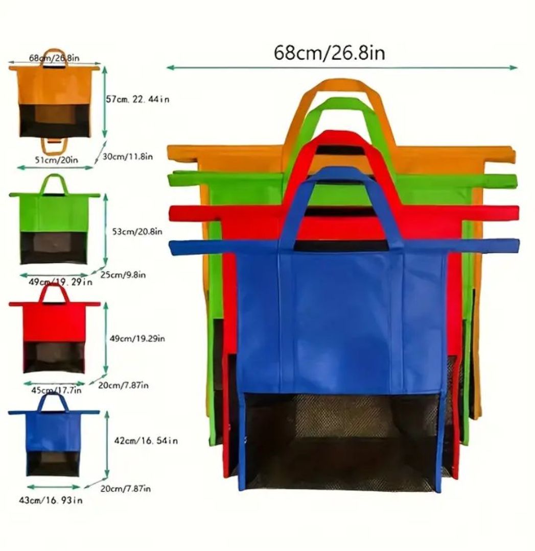 Set bolsas mercado X4 para carrito
