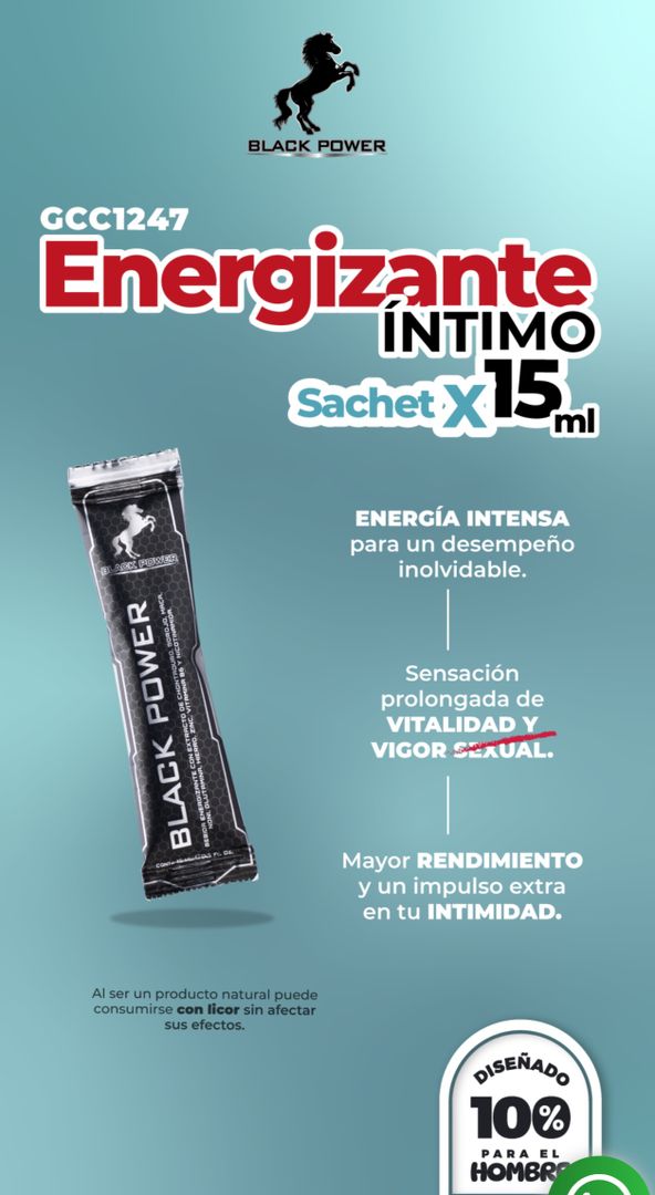 Energizante Black Pw Sachet x 15 ml