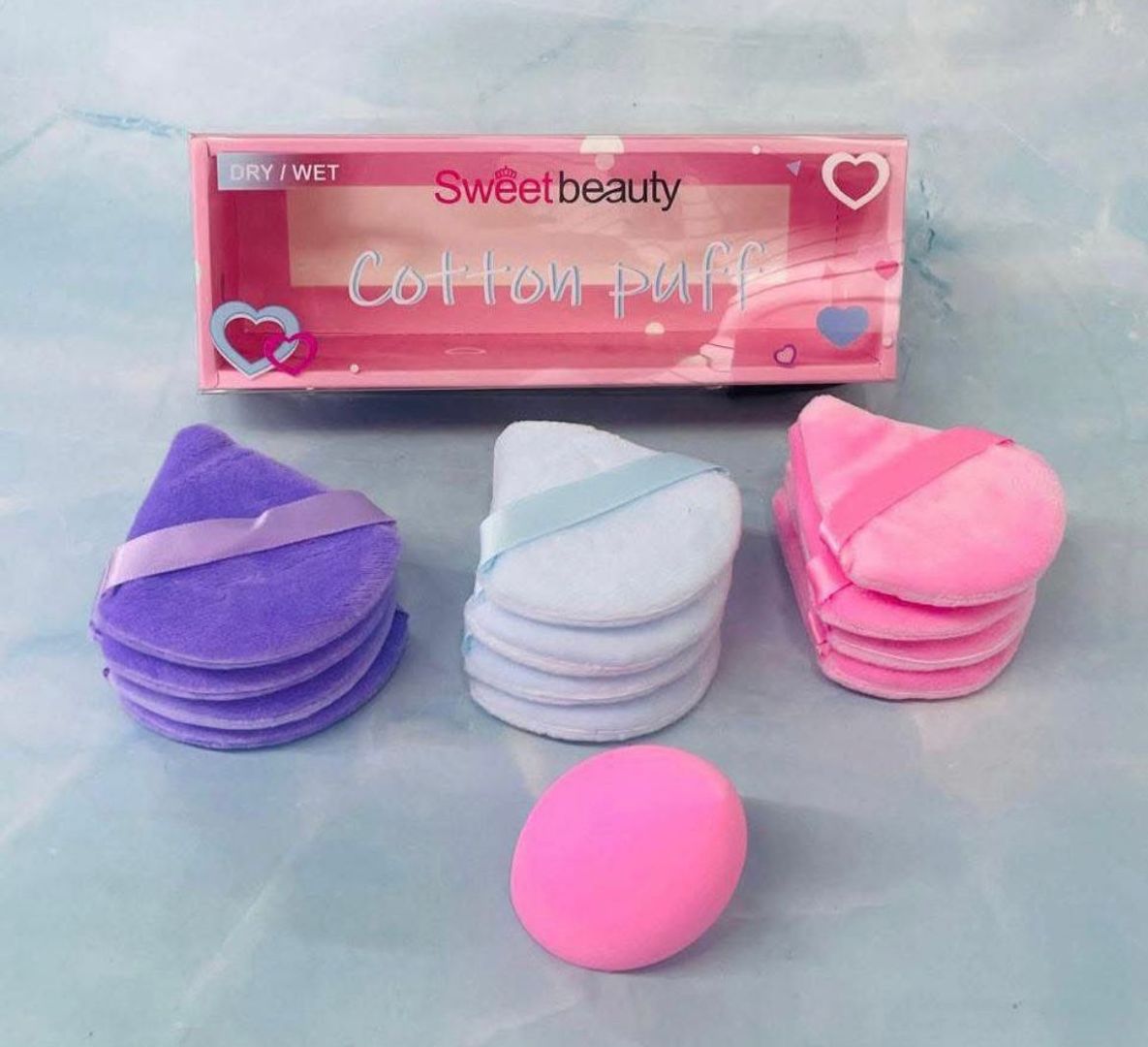 Set de Borlas y Beauty Blender 