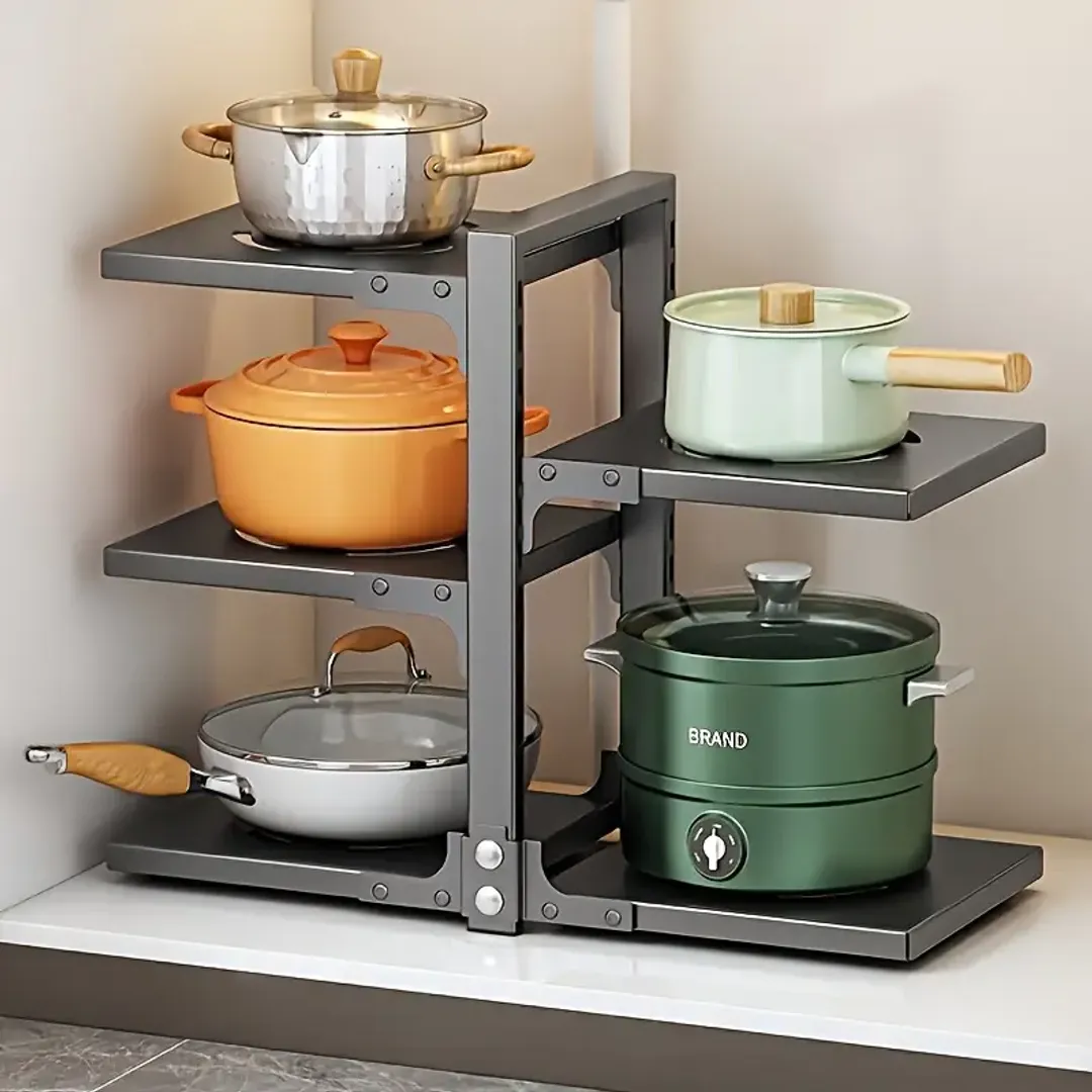 ESTANTE ORGANIZADOR OLLAS Y TAPAS METALICO GRANDE