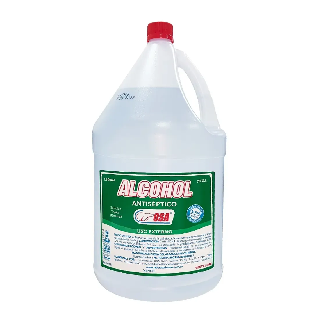 ALCOHOL ANTISEPTICO OSA*3600ML