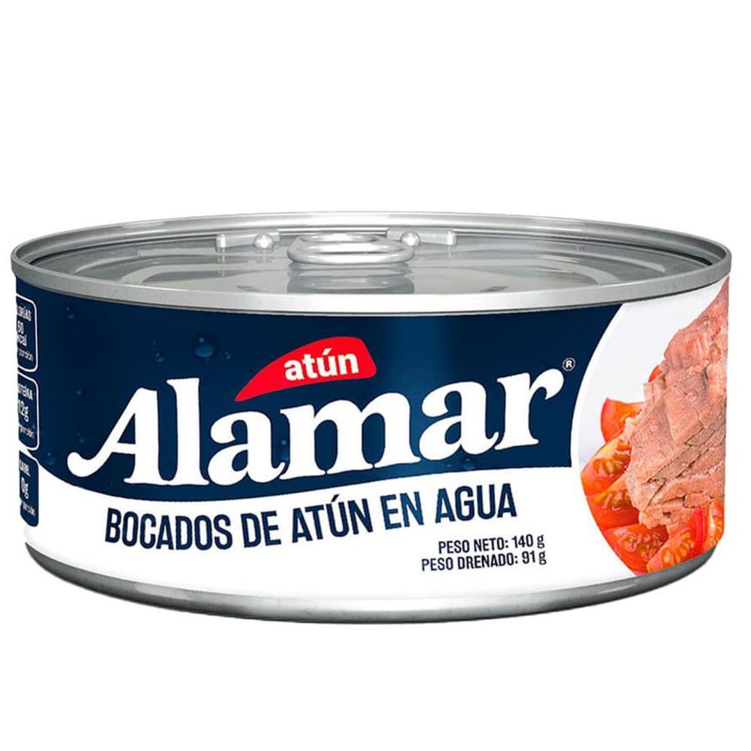 ATUN ALAMAR BOCADOS AGUA*140G