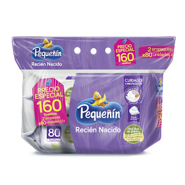 Imagen del producto TOALLITAS HUMEDAS PEQUEÑIN RECIEN NACIDO *160