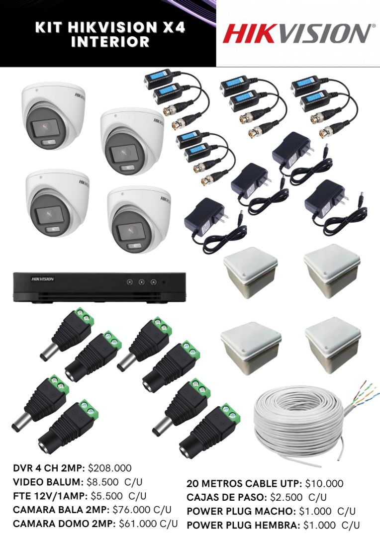 KIT HIKVISION X4 INTERIOR