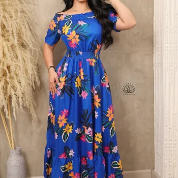 VESTIDO LARGO ESTAMPADO - imagen 1
