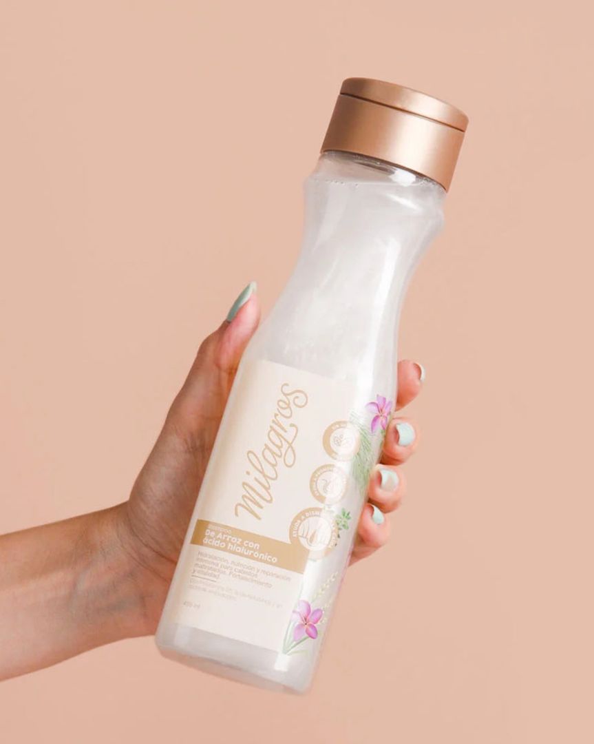 Shampoo arroz y ácido hialuronico milagros