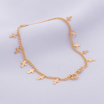 Imagen del producto PULSERA CRUZ TEJIDO CUBANO 1.8MM 18CM 708072A302