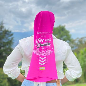 NIQAB FUCSIA CON DISEÑO  - imagen 1