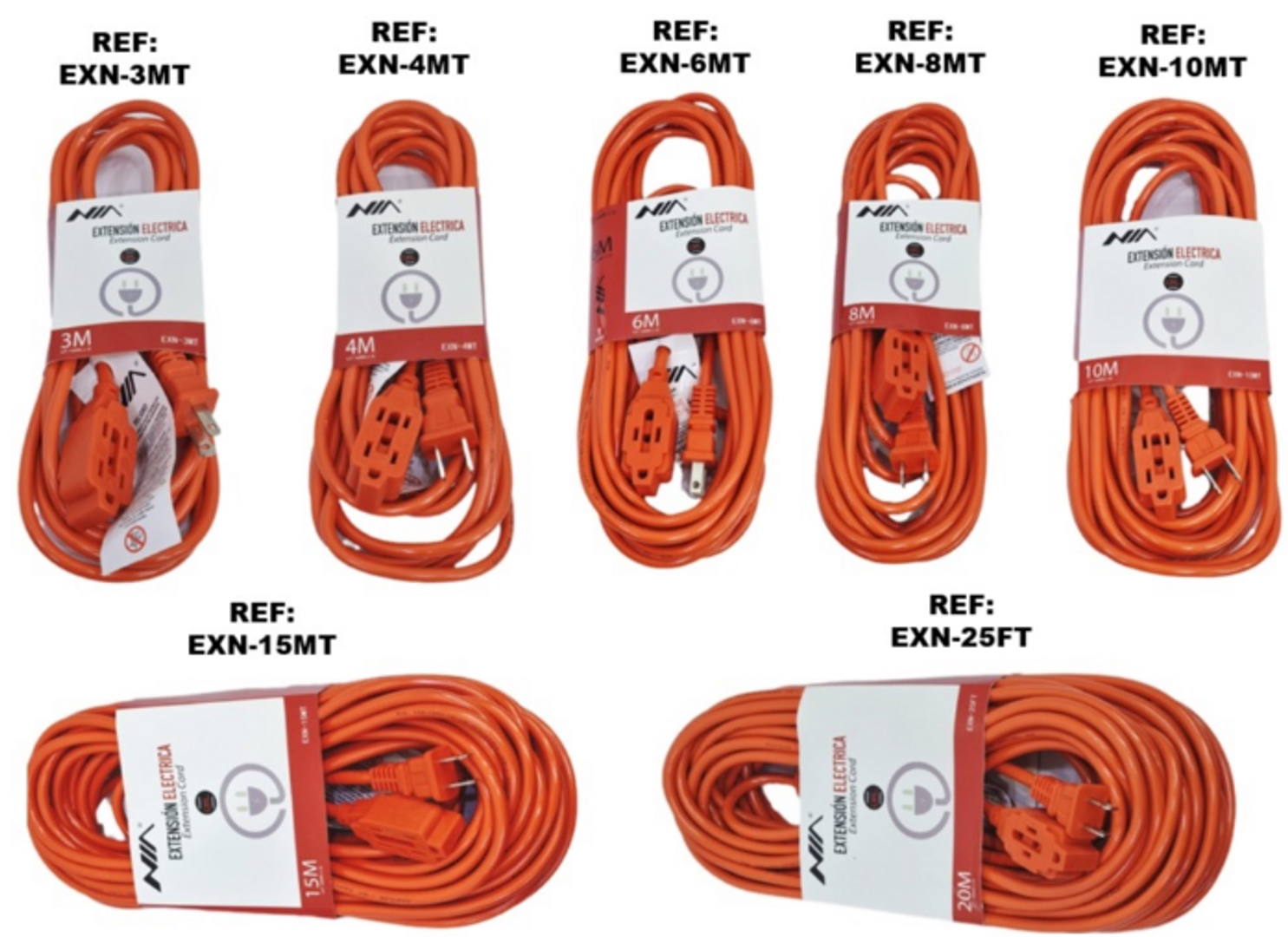 EXTENSIONES ELECTRICAS EXN-XFT NARANJADAS 3 PUESTOS - 4M