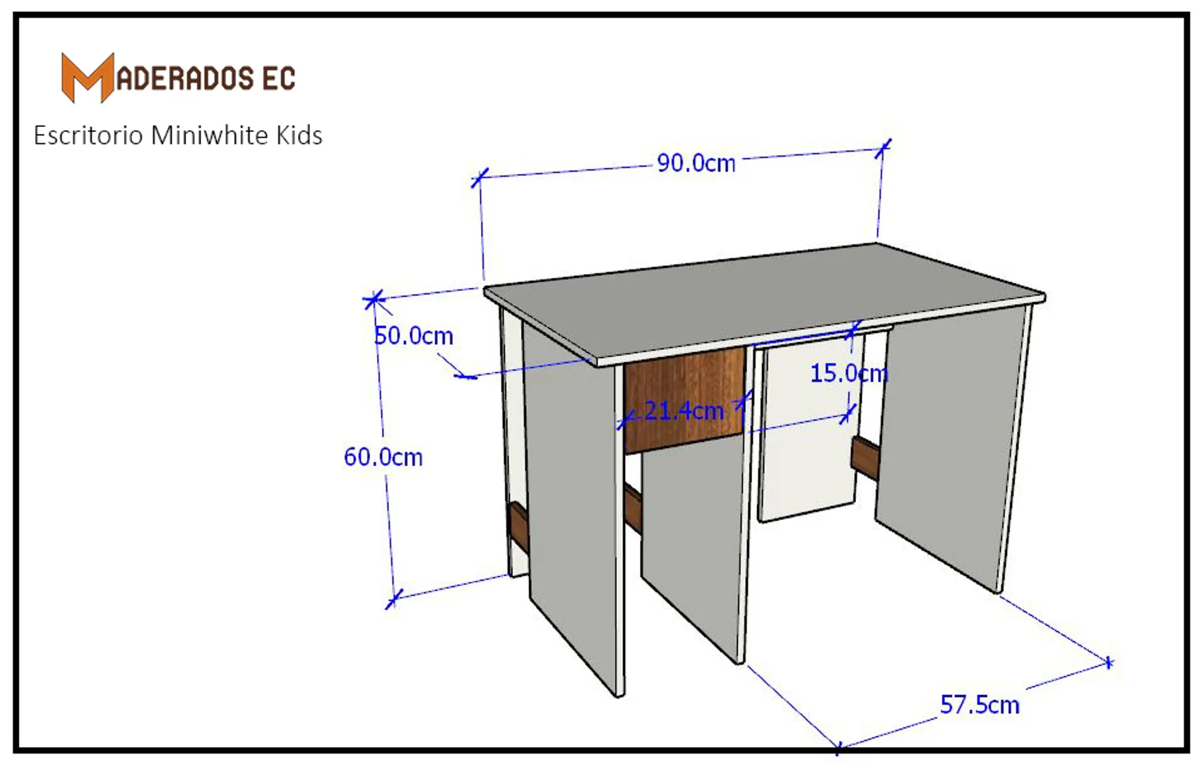 Escritorio - modelo Miniwhite Kids