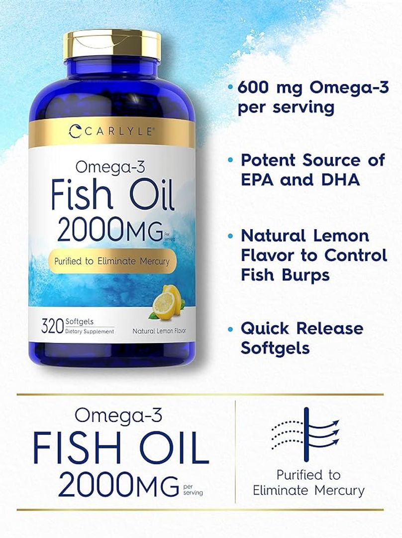 Omega 3 2000mg 320softgels lemon Flavor