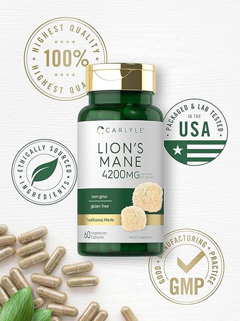 Melena de Leon 4200 mg 600 Capsulas CARLYLE