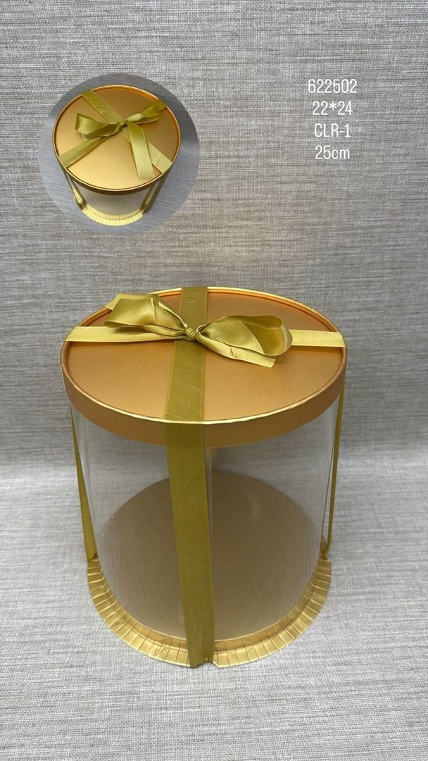 CAJA CILINDRO ACETATO 25CM