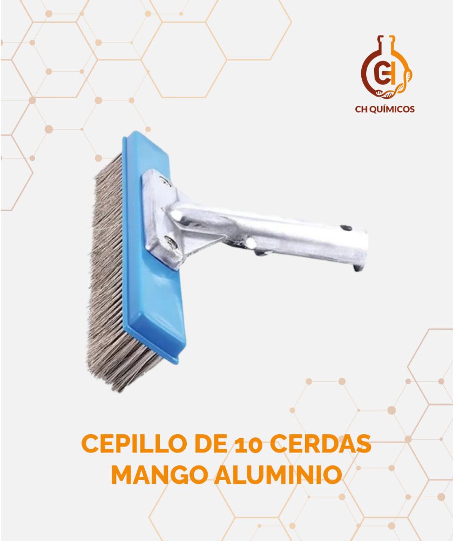 CEPILLO DE 10 CERDAS MANGO ALUMINIO