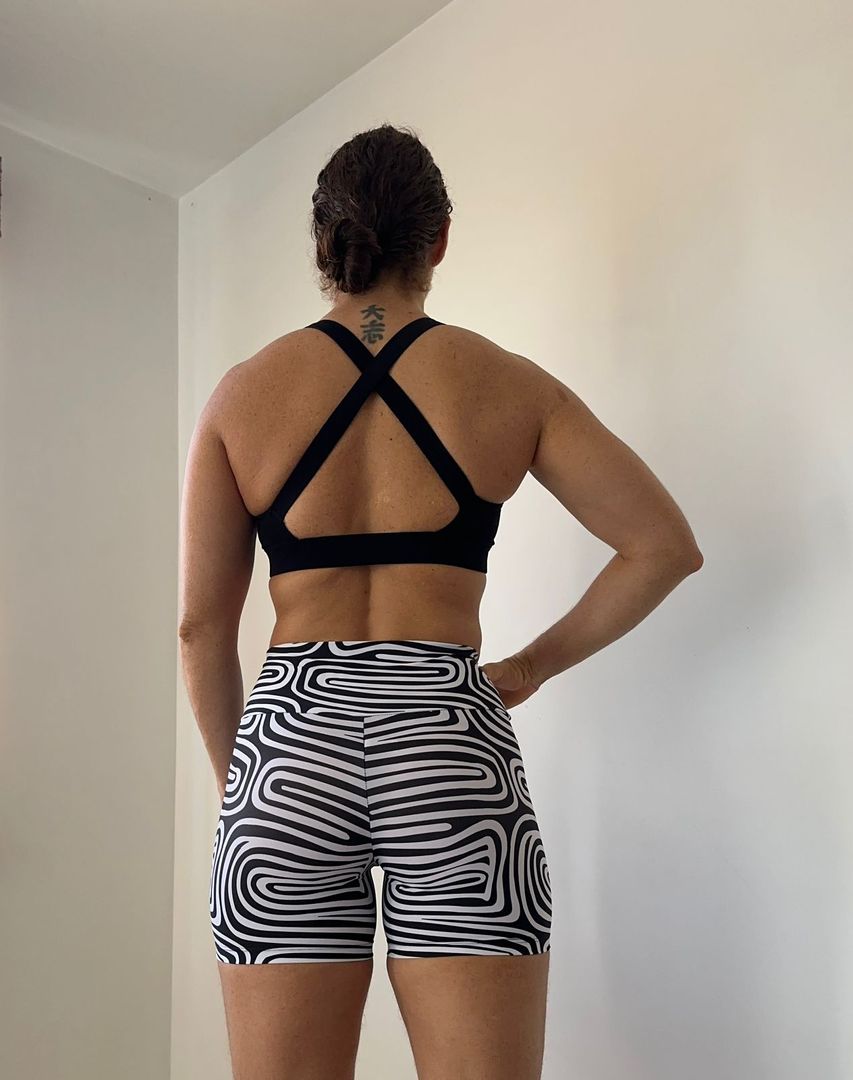 Short sin costura delantera tiro alto Lycra
