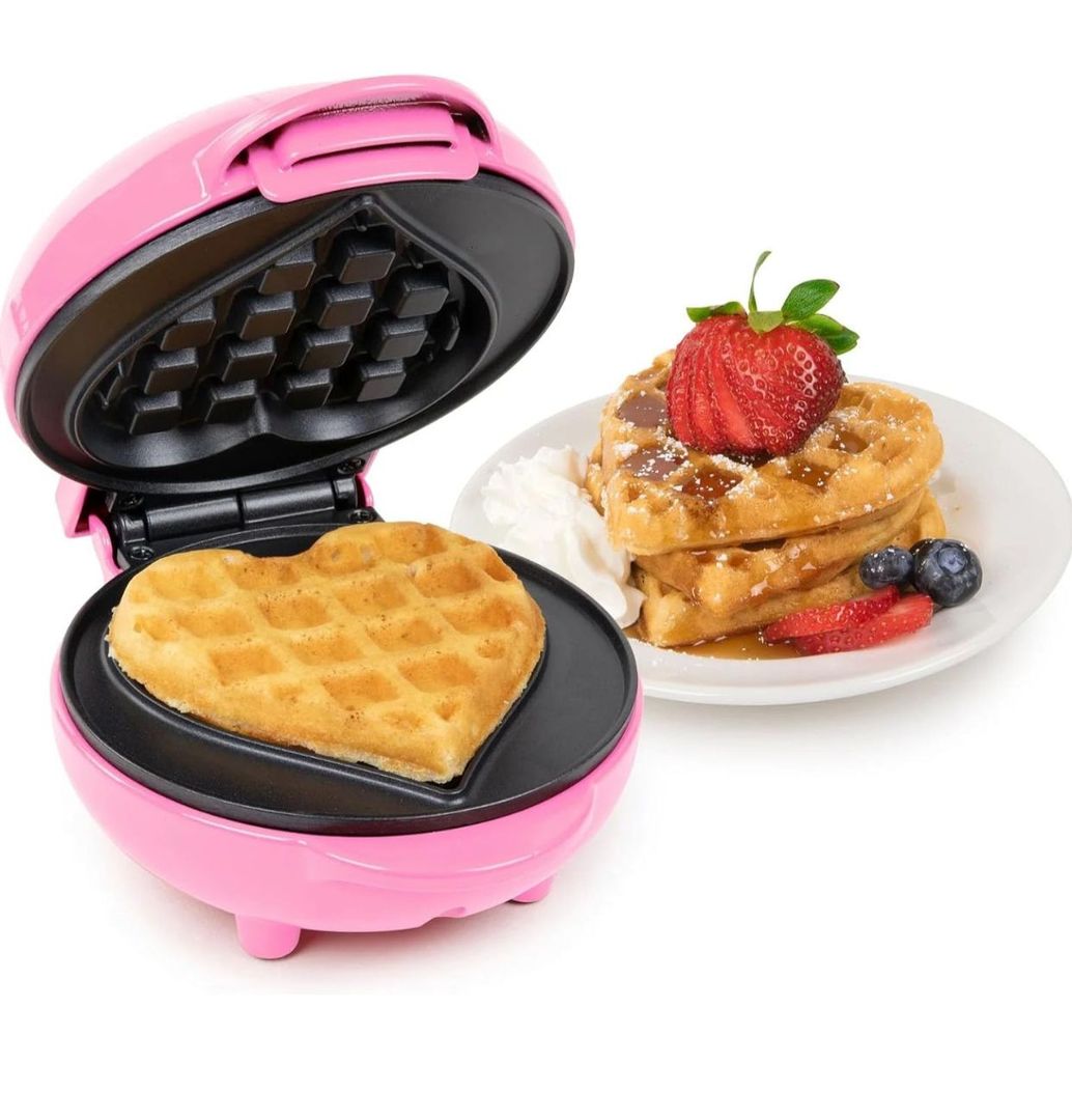 Mini waffles corazón 