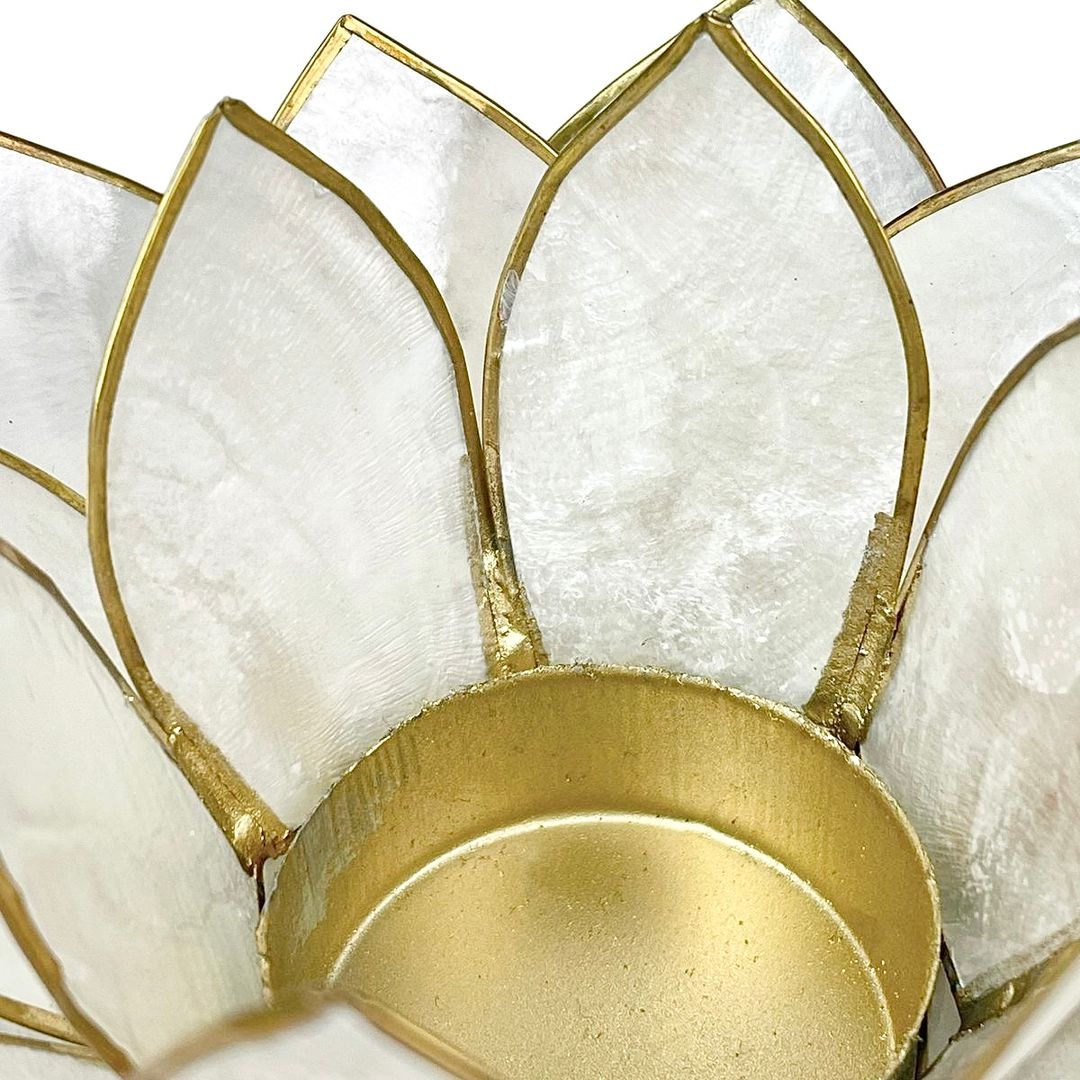 Portavela Nácar Flor de Loto VENDIDOS