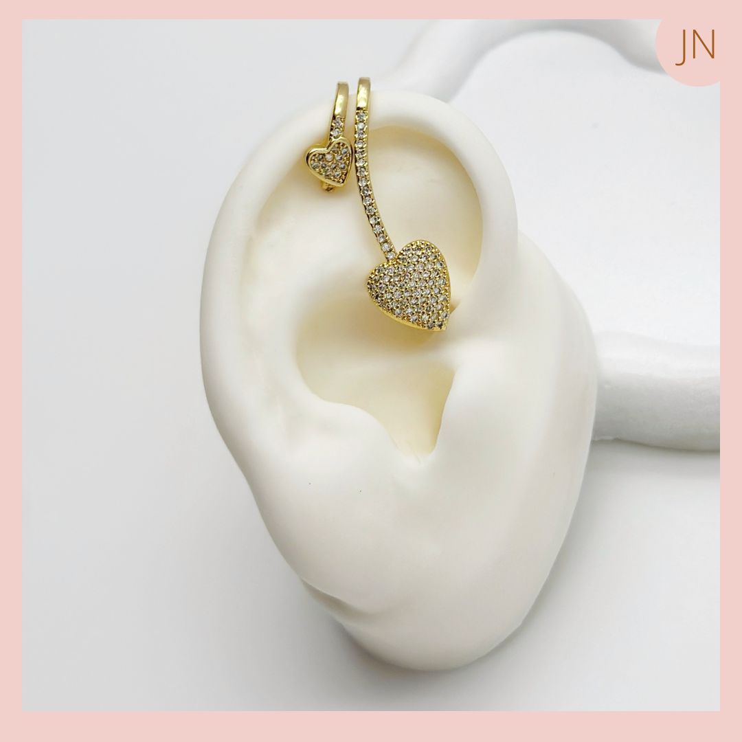 30% DE DESCUENTO: EARCUFF TIPO OREJERO CORAZON 