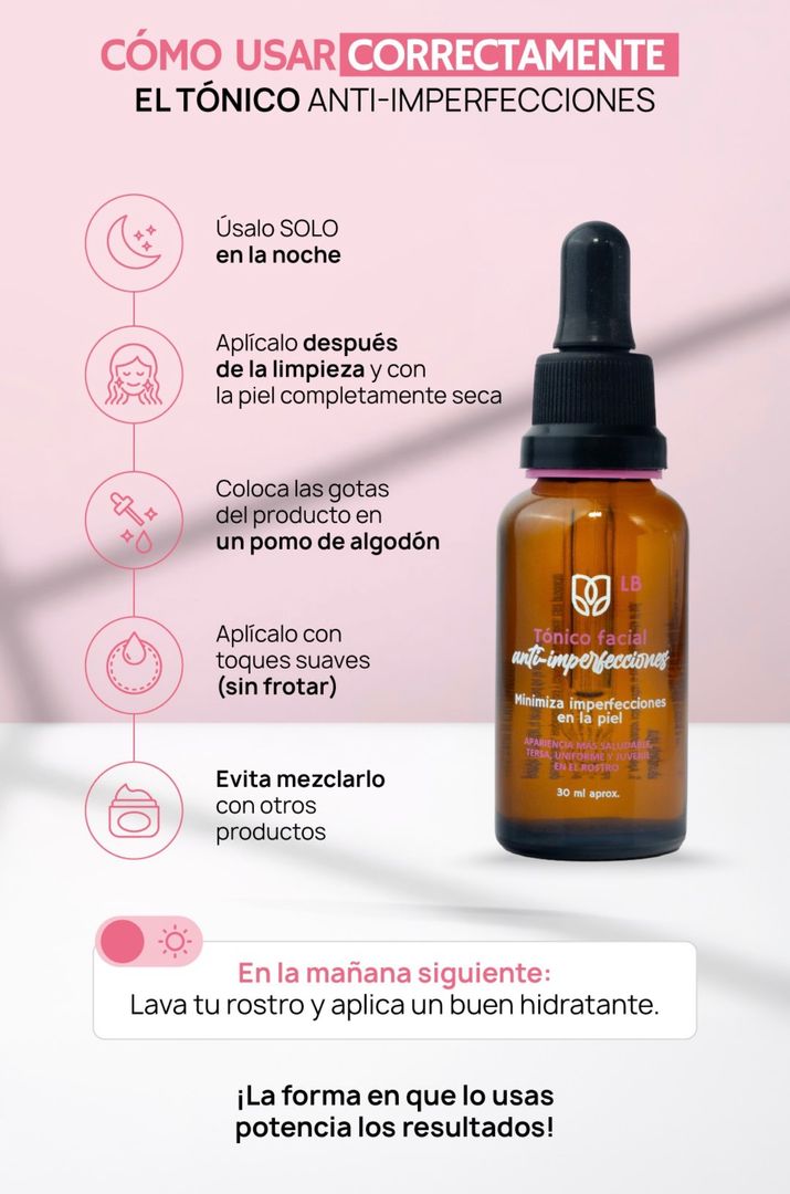 Tónico facial anti imperfecciones 