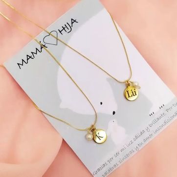 Imagen del producto DUO CADENITAS PLACA PERLA 