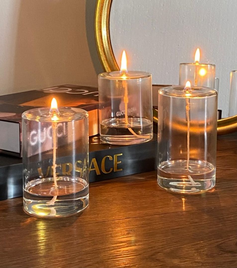 Velas de Cristal Transparente