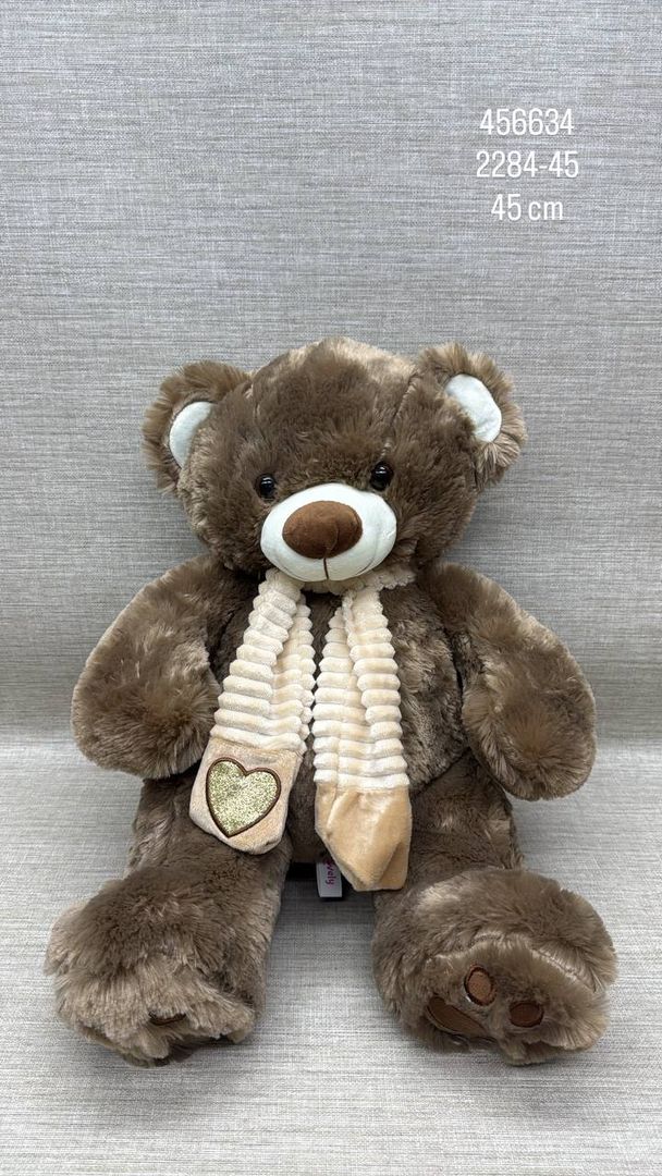 OSO CAFÉ CON BUFANDA 45 CM