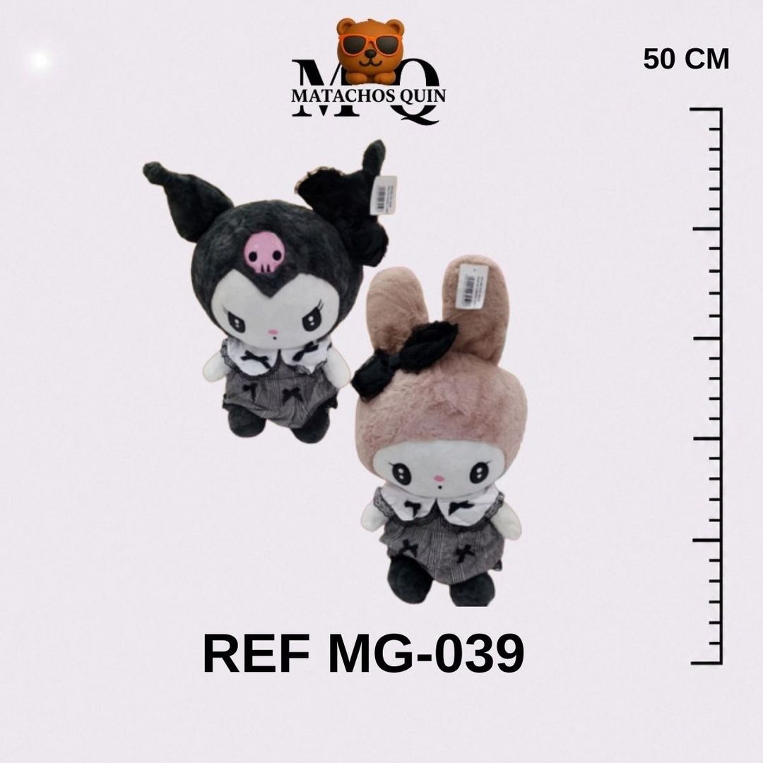 KUROMI & MY MELODY CON VESTIDO NEGRO