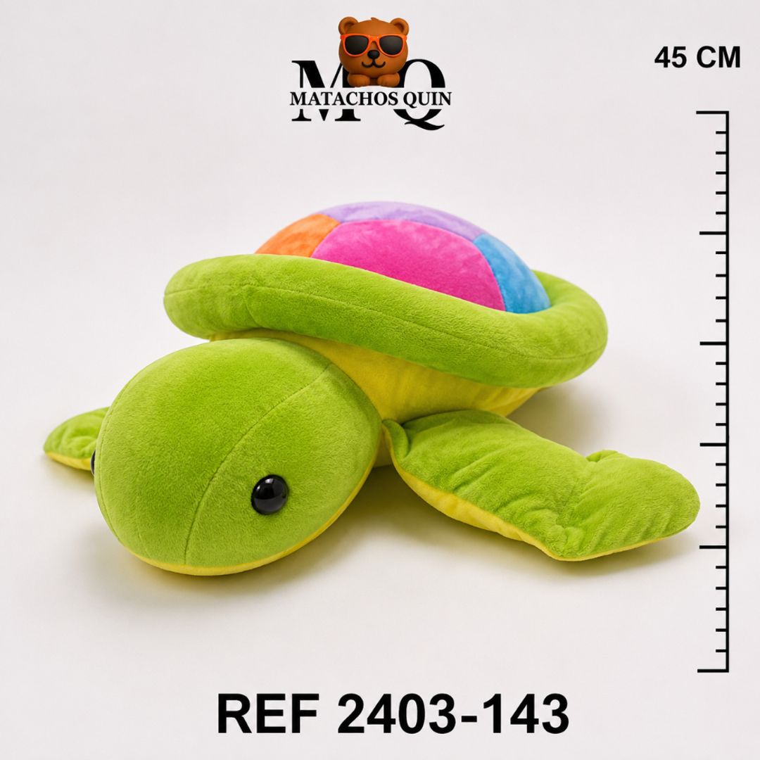 TORTUGA CON CAPARAZÓN DE COLORES