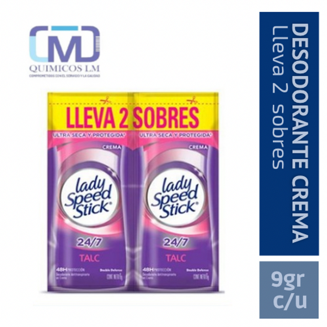 DESODORANTE EN CREMA SACHET 9grx2und 