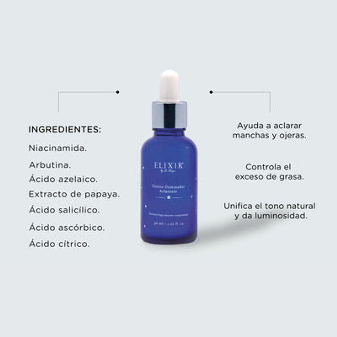 Oferta Tónico Iluminador Aclarante x 3 unidades - Elixir by La Maga 