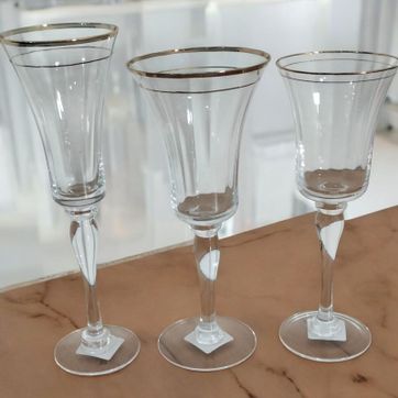 COPAS DOBLE ORILLO DORADO. - imagen 1