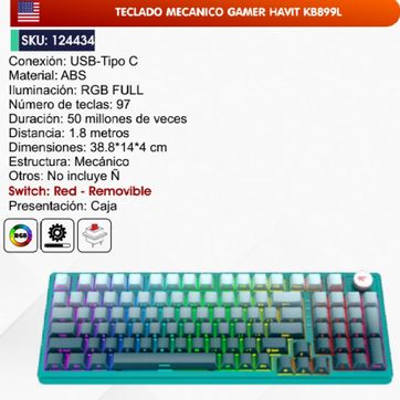 Imagen del producto TECLADO MECÁNICO GAMER HAVIT 