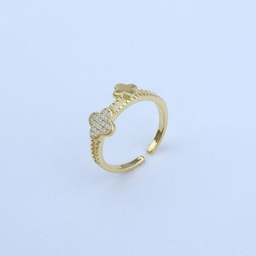 Imagen del producto ANILLO AJUTABLE TREBOL LISO TREBOL ZICONES  5908  