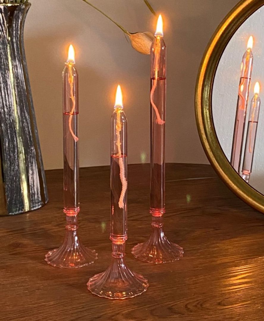 Velas de Cristal rosada