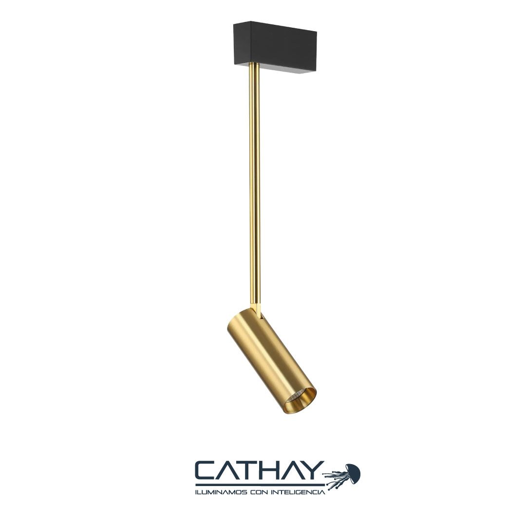 LUMINARIA LED TIPO CILINDRO ECUALIZABLE DORADO