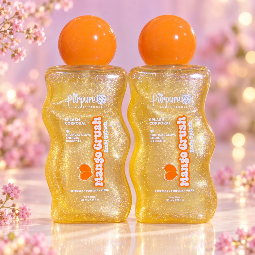 Splash de mango con brillos 