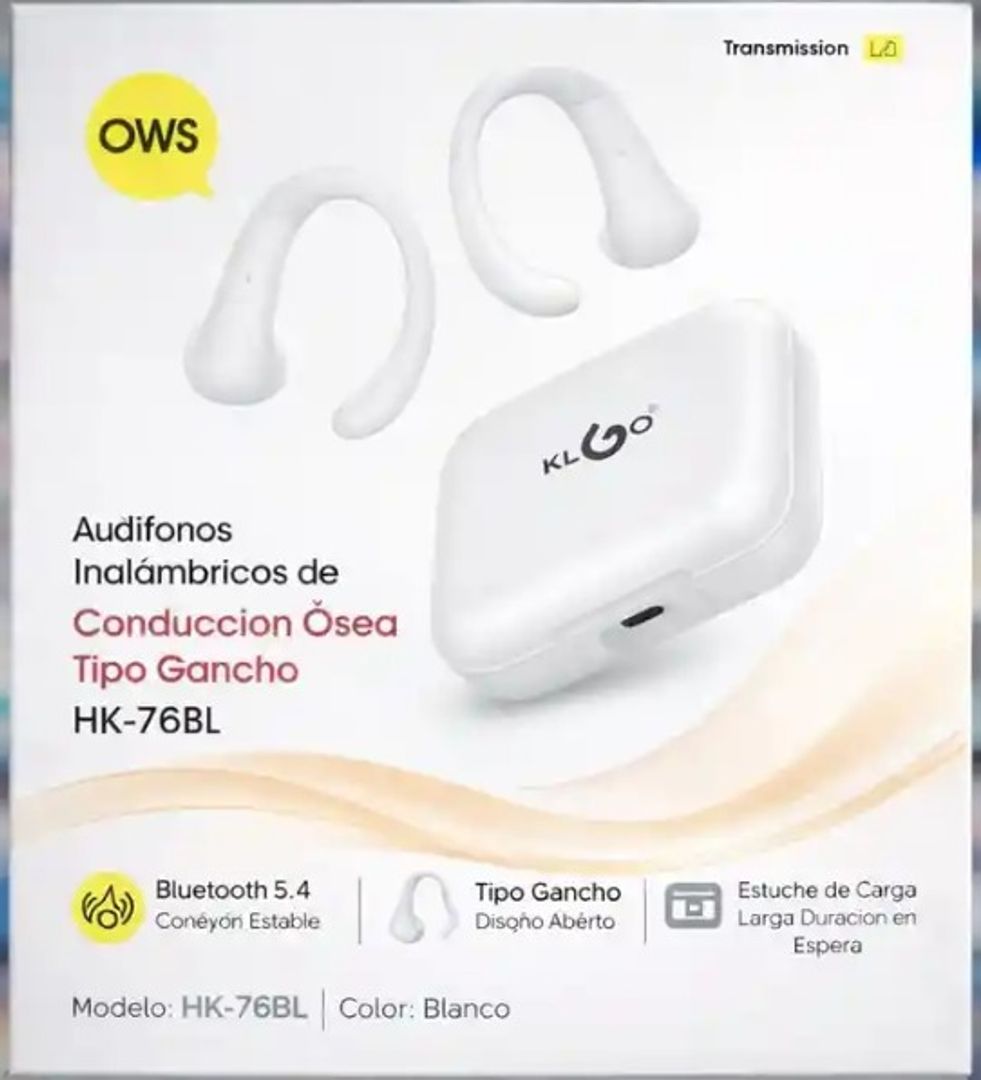 AUDIFONOS INALAMBRICOS - CONDUCION OSEA KLGO HK-76BL