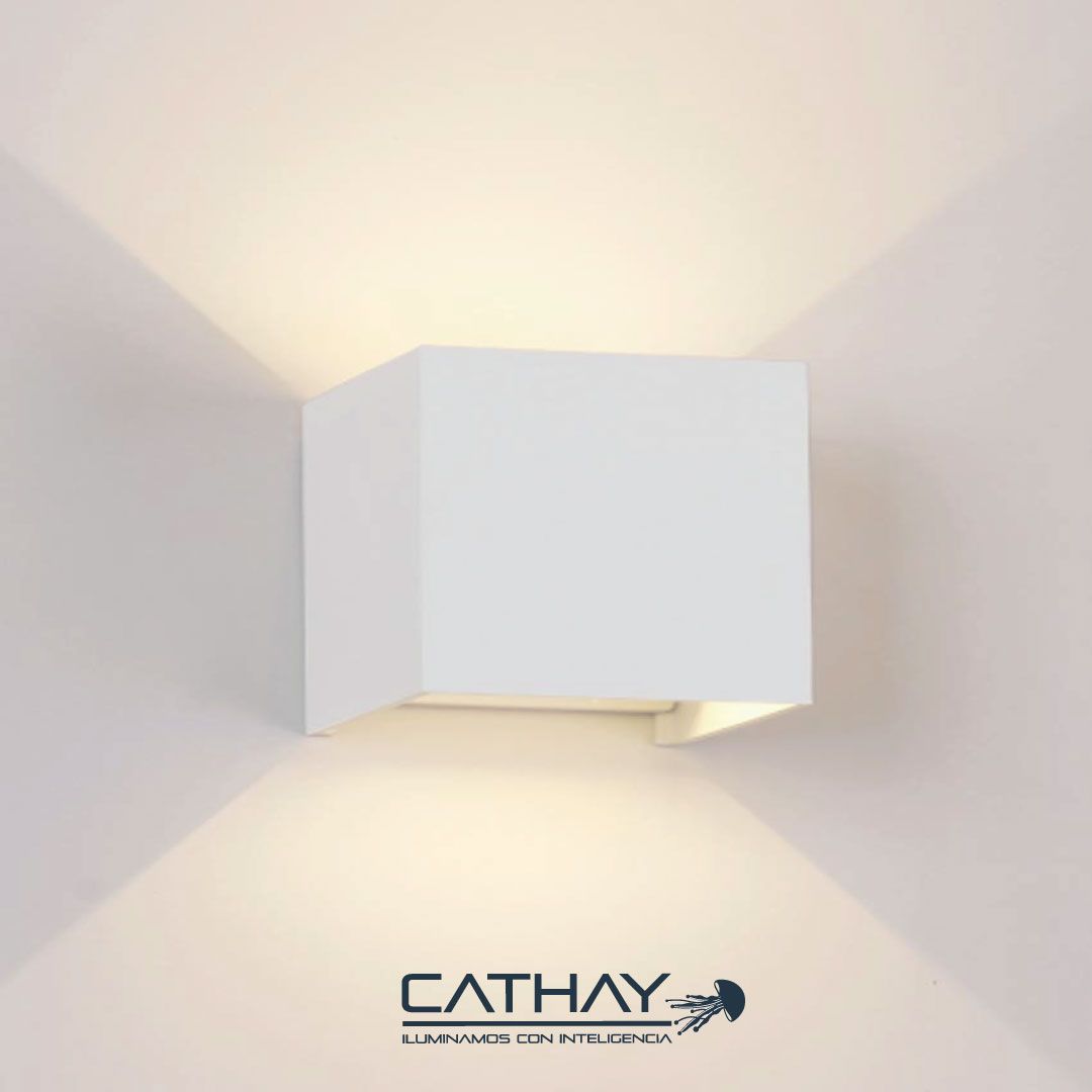 APLIQUE DE PARED CUADRADO ACUALIZABLE BLANCO