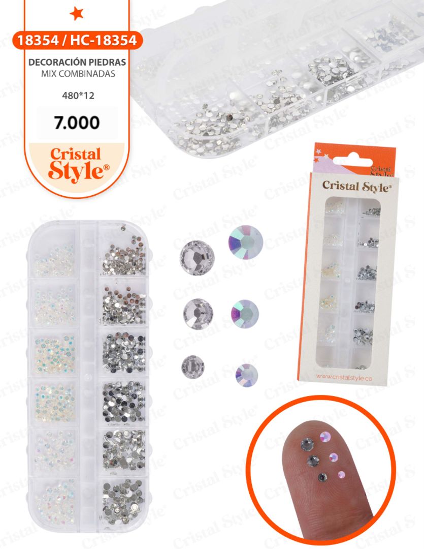 Piedras Mix Tornasol caja X 12